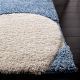 Plush blue Textured Living Rug